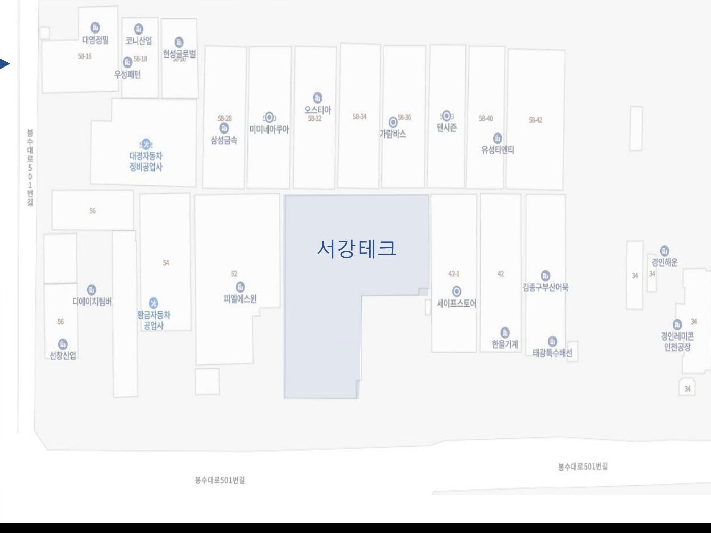 서강테크 위치 안내도